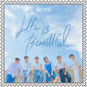 oneus life is beautiful album cover square stamp
