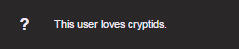 this user loves cryptids